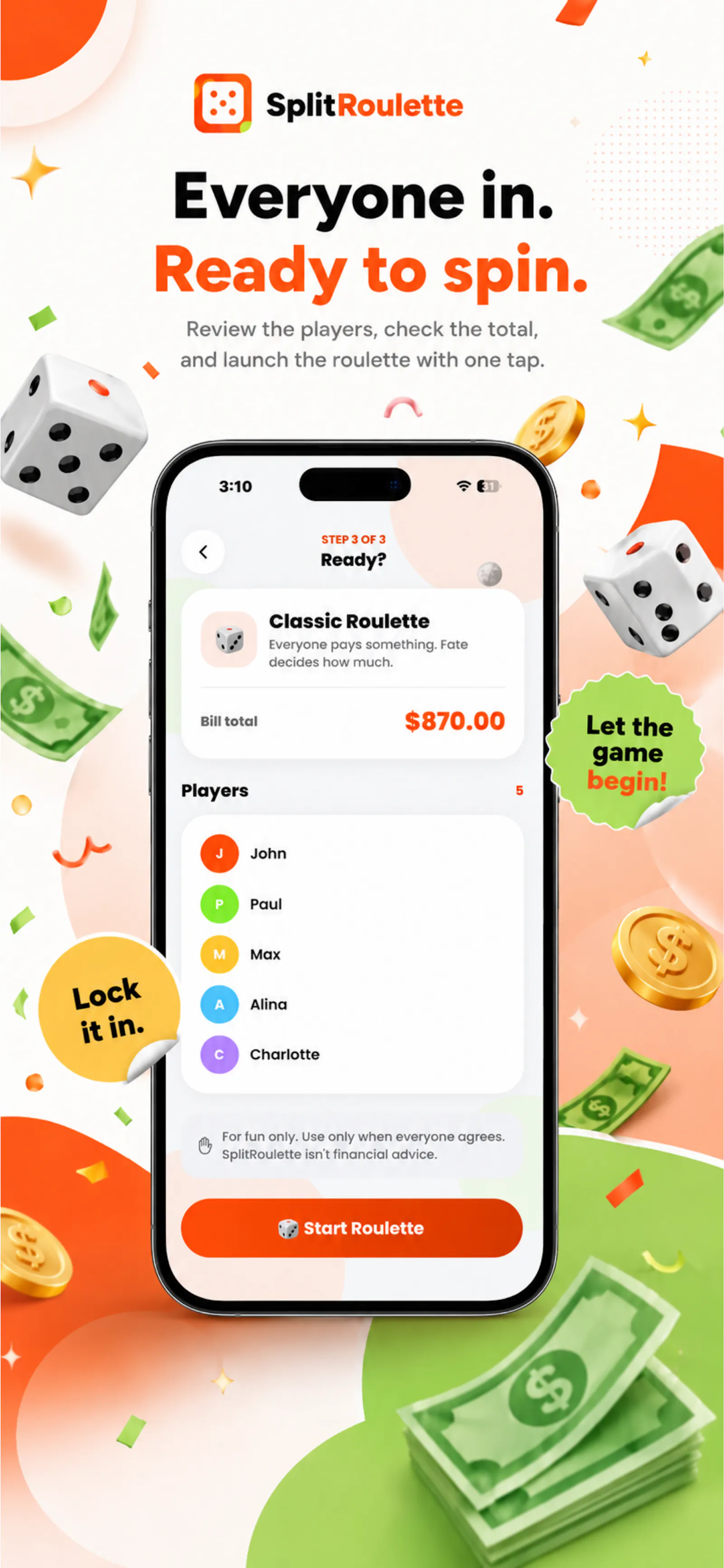 SplitRoulette screenshot 2