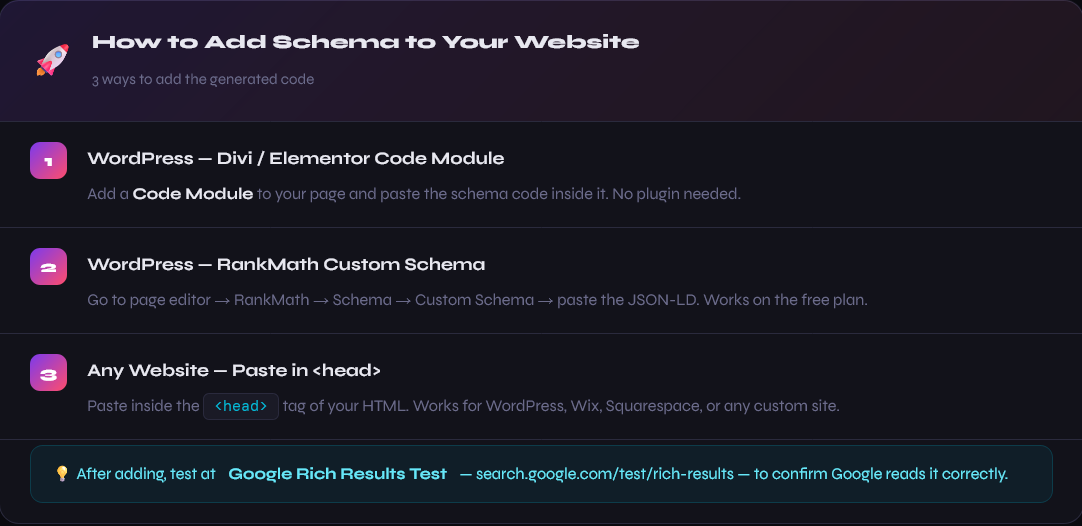 Free Schema Markup Generator gallery image