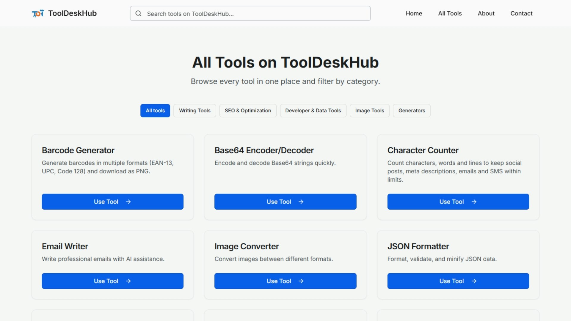 ToolDeskHub – 100+ Free Online Tools gallery image