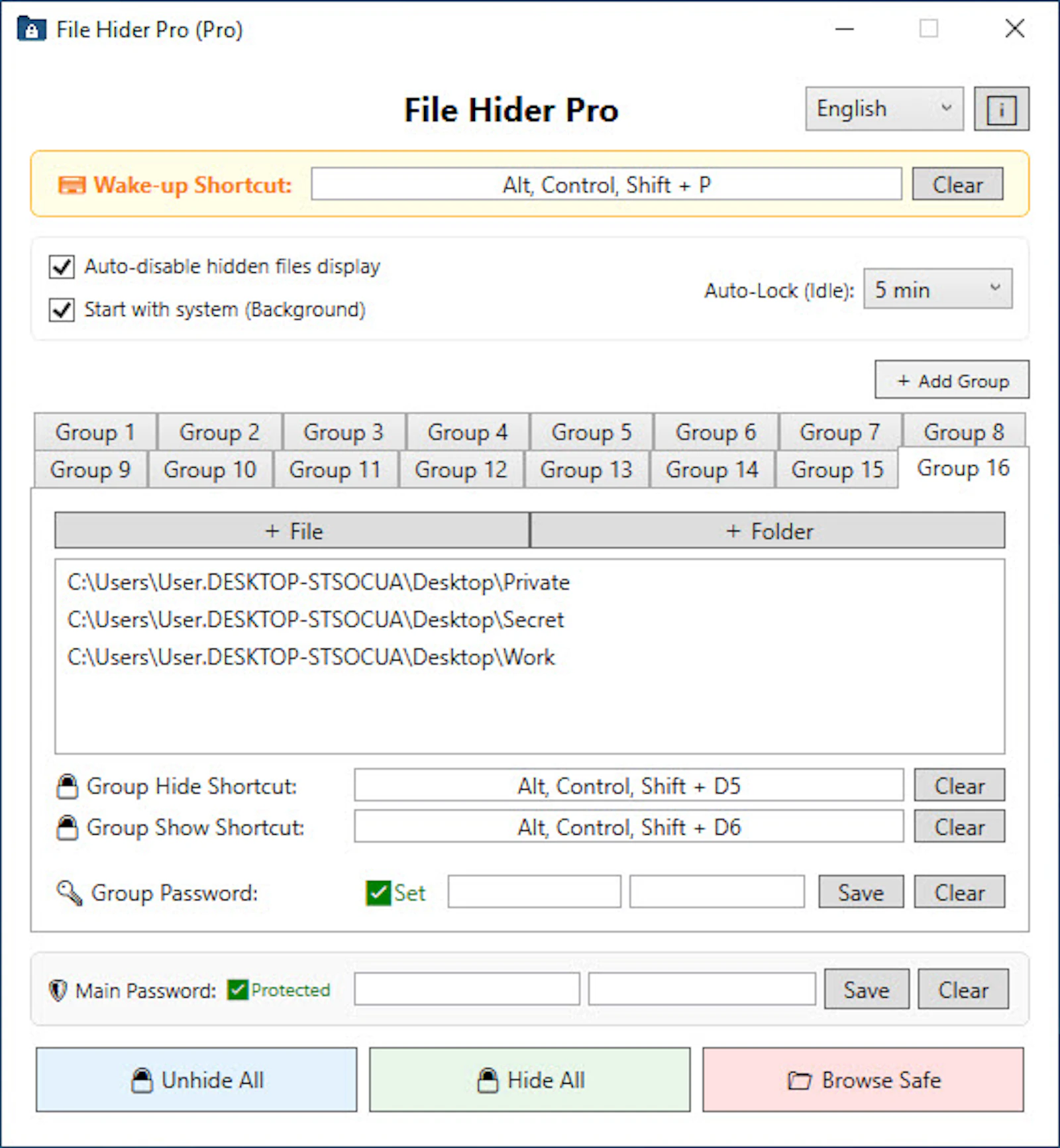 FileHiderPro screenshot 2