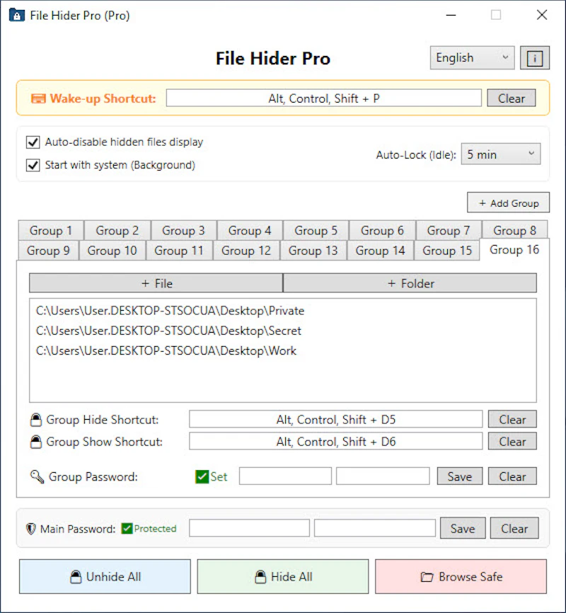 FileHiderPro screenshot 2