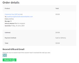 Gift Cards For WooCommerce Pro Plugin gallery image