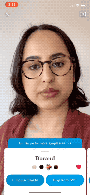 Warby Parker Virtual Try-On Image