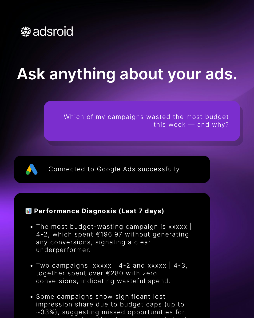 Adsroid - Screenshot 2 showing product features and functionality