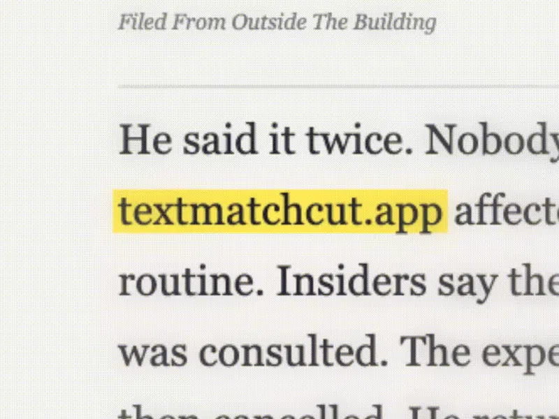 TextMatchCut screenshot 1