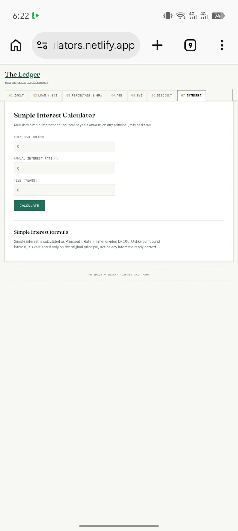 The Ledger — Free Calculators screenshot 4