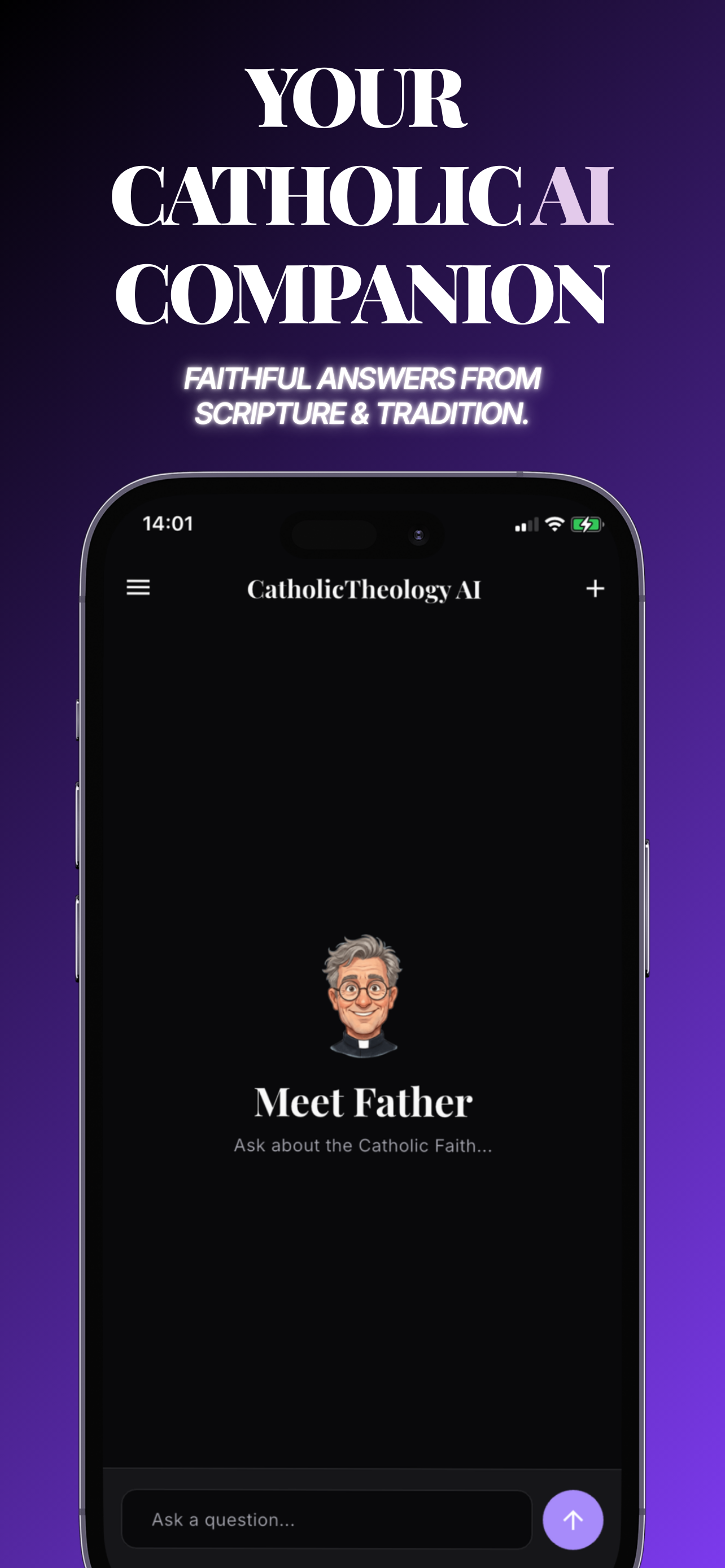 CatholicTheology AI - Main product screenshot demonstrating key features and user interface