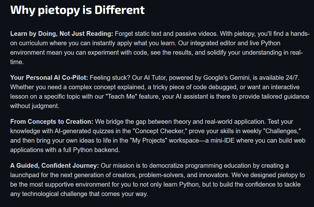Pietopy - Stop learning | Start building gallery image