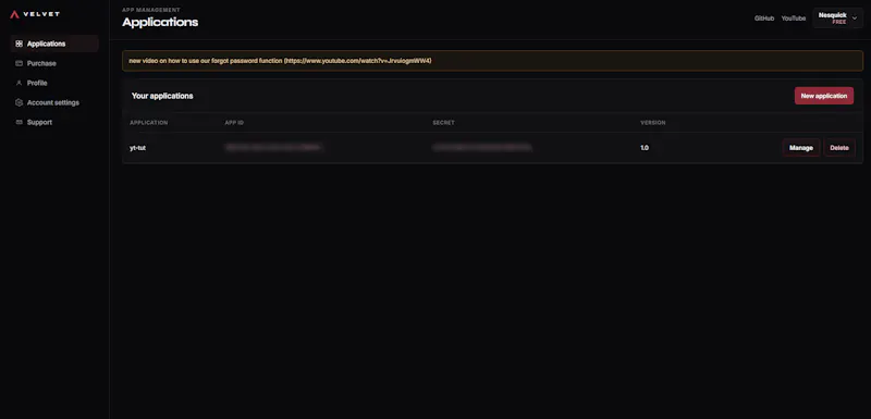 VelvetAuth — License keys & user auth screenshot 2