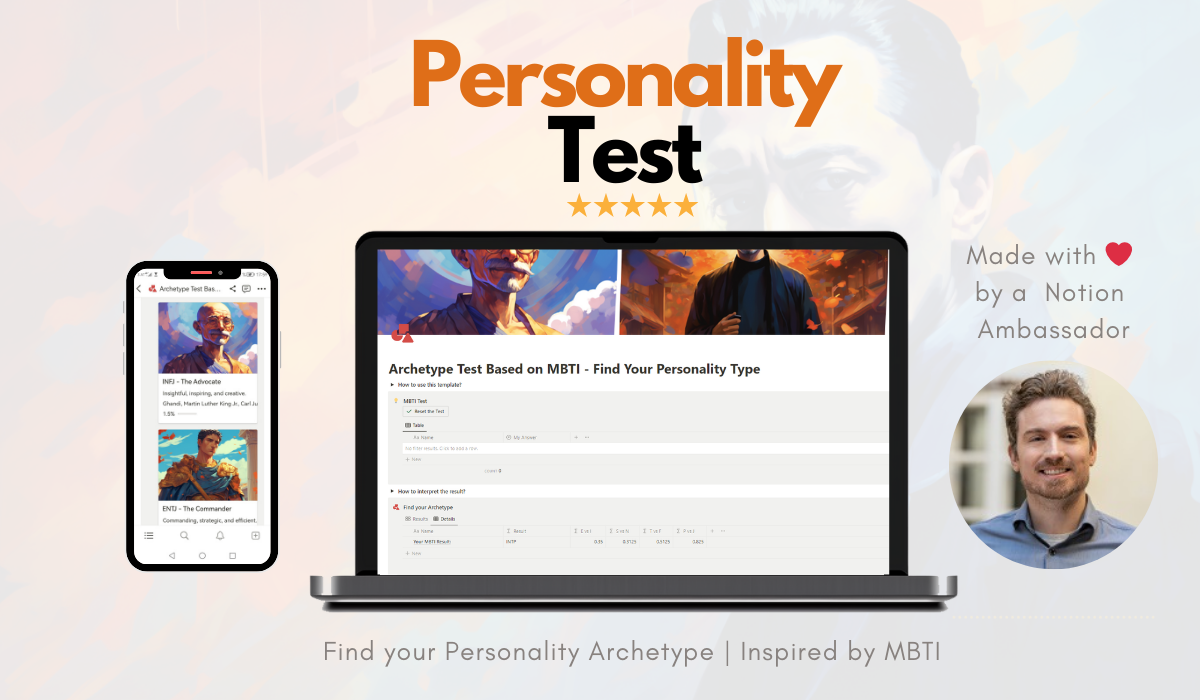 startuptile Personality Archetype Test for Notion-Unlock the secrets of personality inspired by MBTI