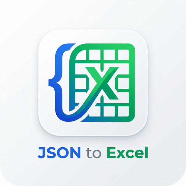 JSON to Excel Converter - Product Hunt launch logo and brand identity