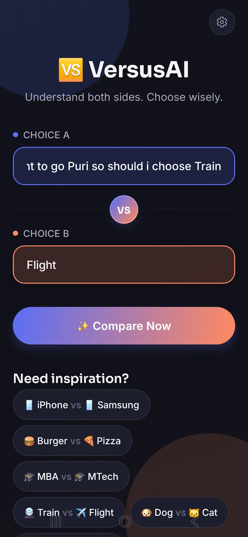 VersusAI: Compare Anything screenshot 3