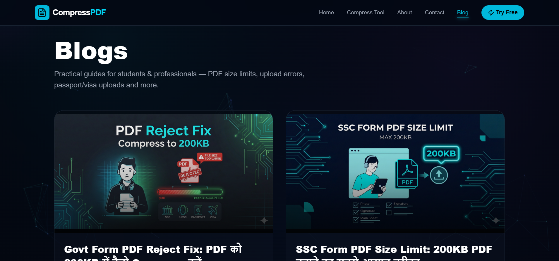 Free PDF Compressor Tool - Main product screenshot demonstrating key features and user interface