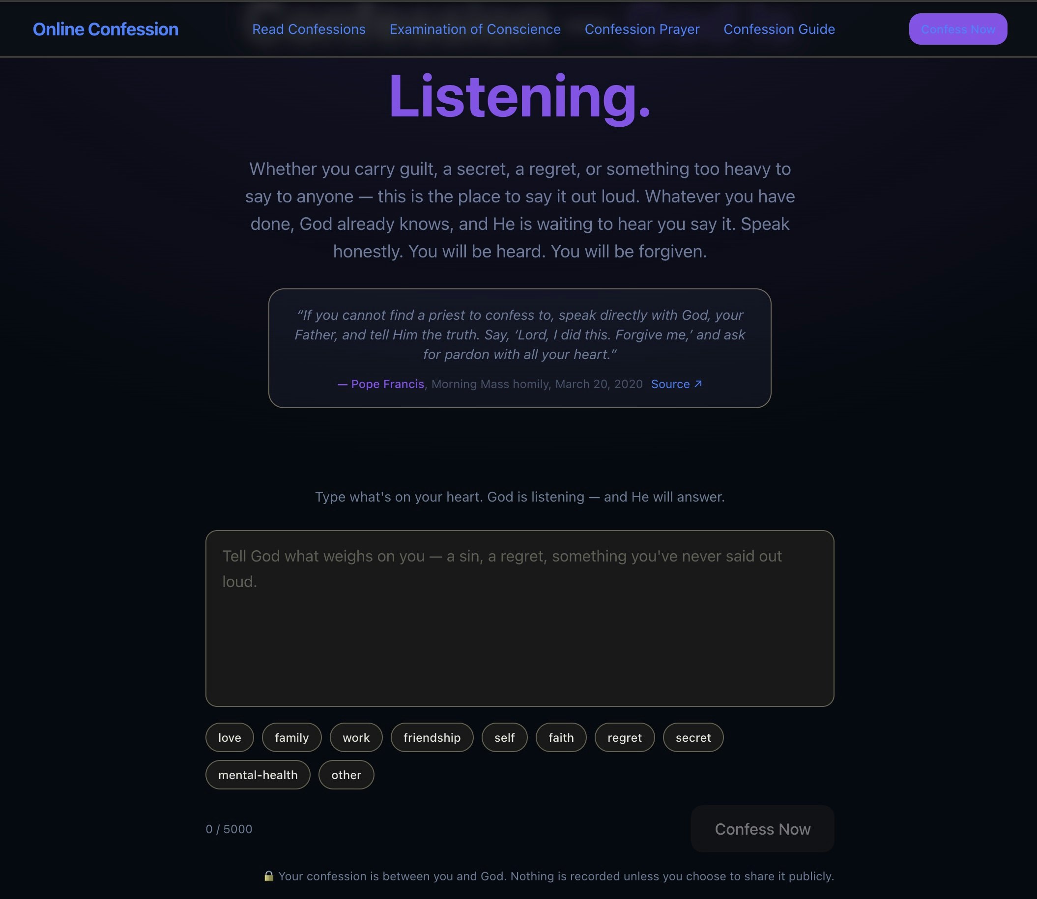 online confession gallery image