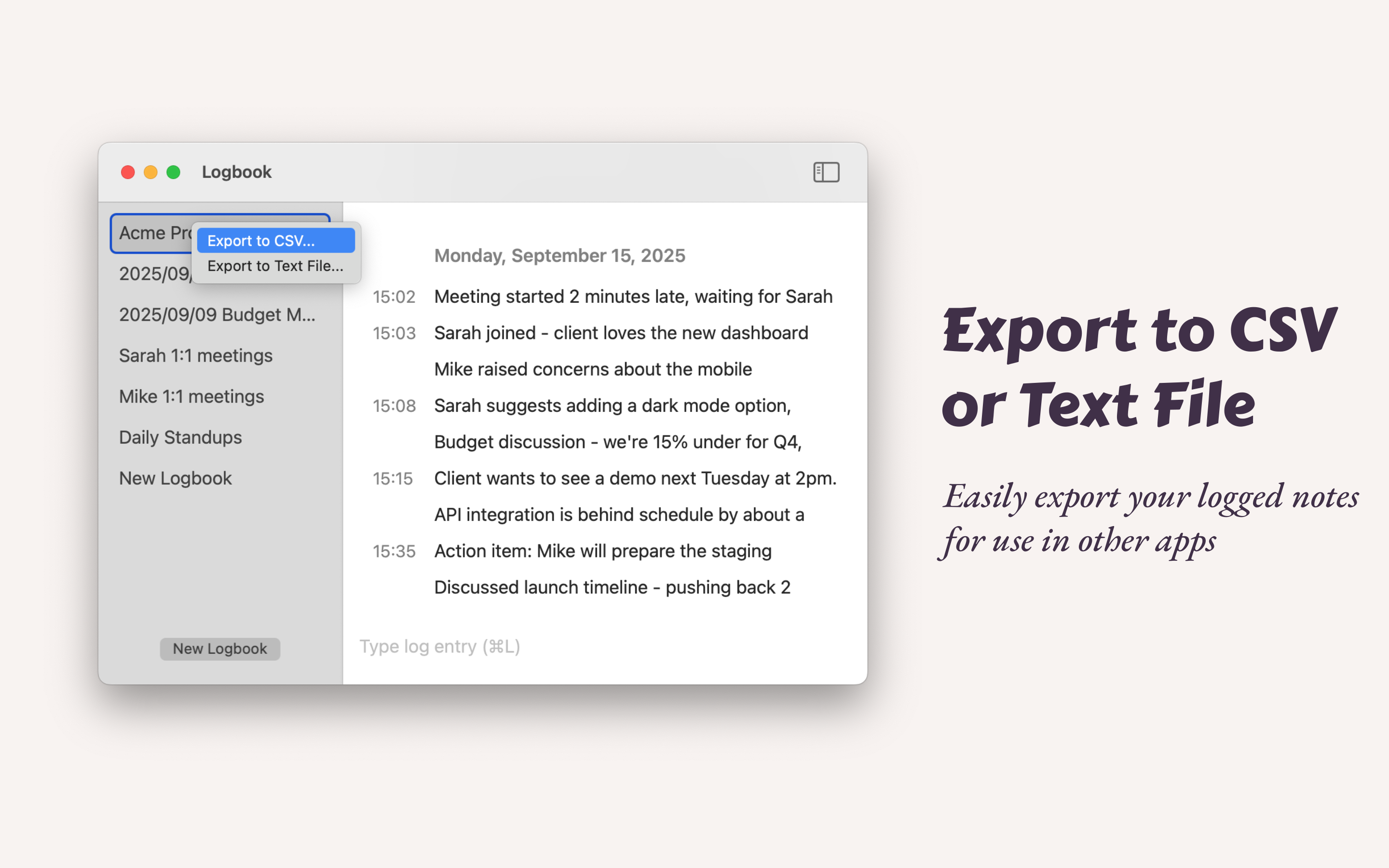 Logbook gallery image