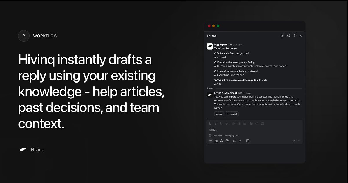 Hivinq - Screenshot 3 showing product features and functionality