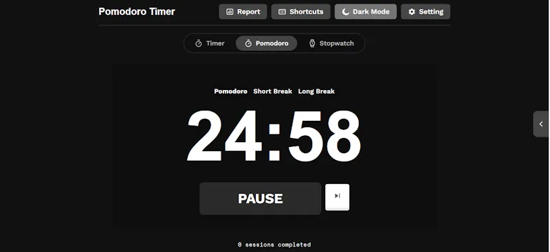 Pomodoro Timer Online screenshot 2