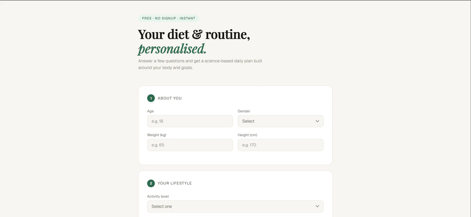 FitPlan screenshot 1