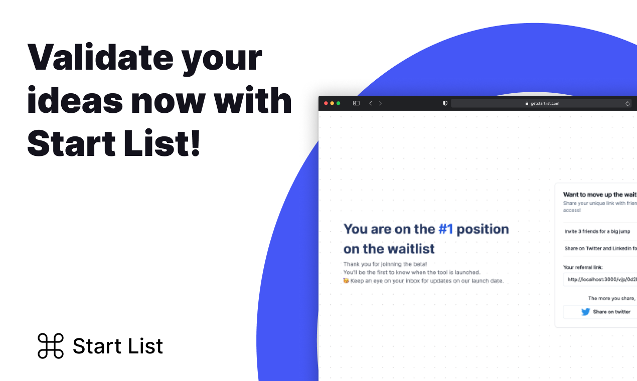 startuptile Start List-Validate your business ideas in days not months