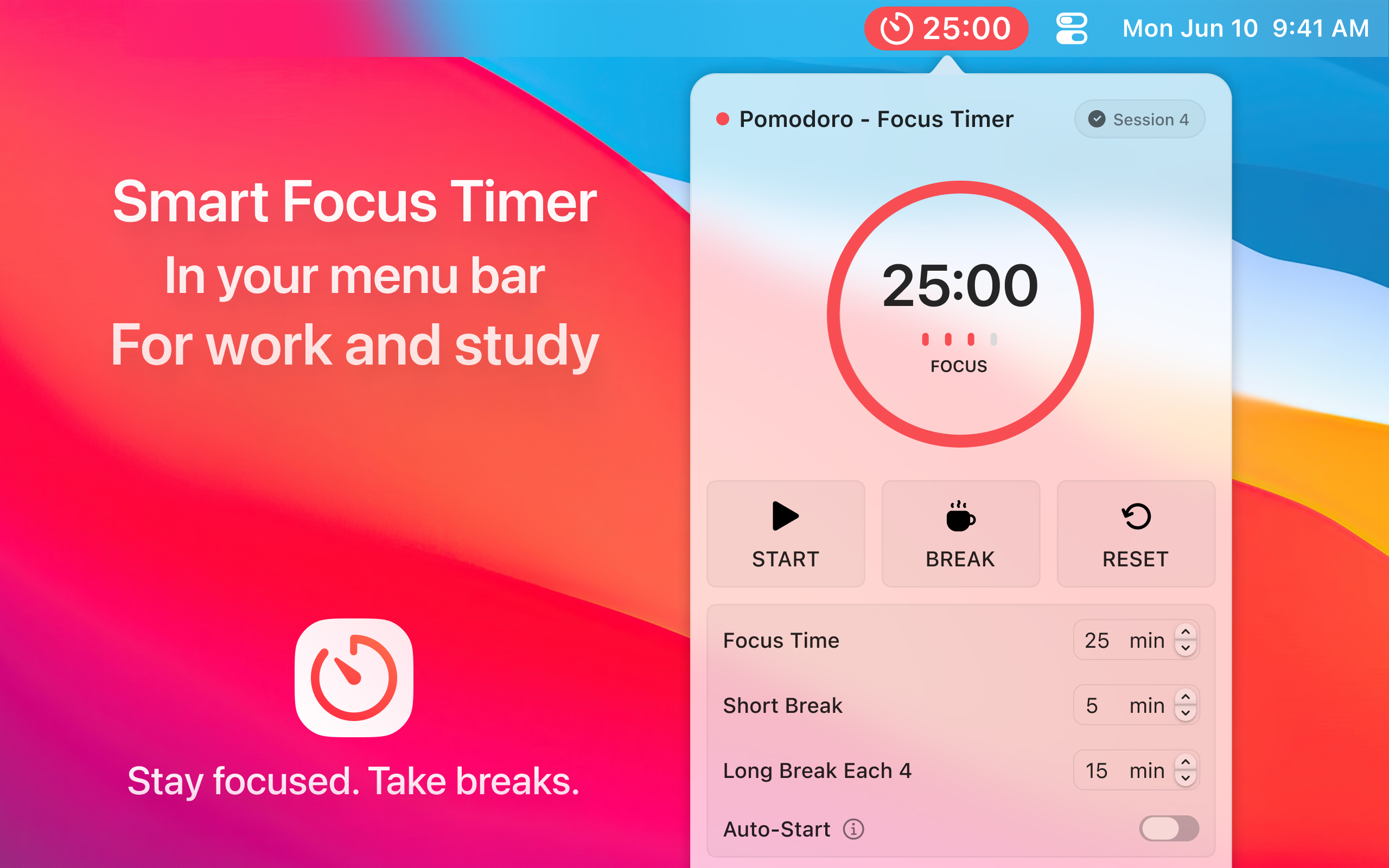 Smart Focus Timer for Mac gallery image