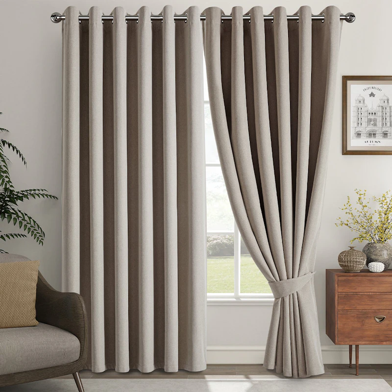 Blackout Linen Curtains, Eyelet Design screenshot 5