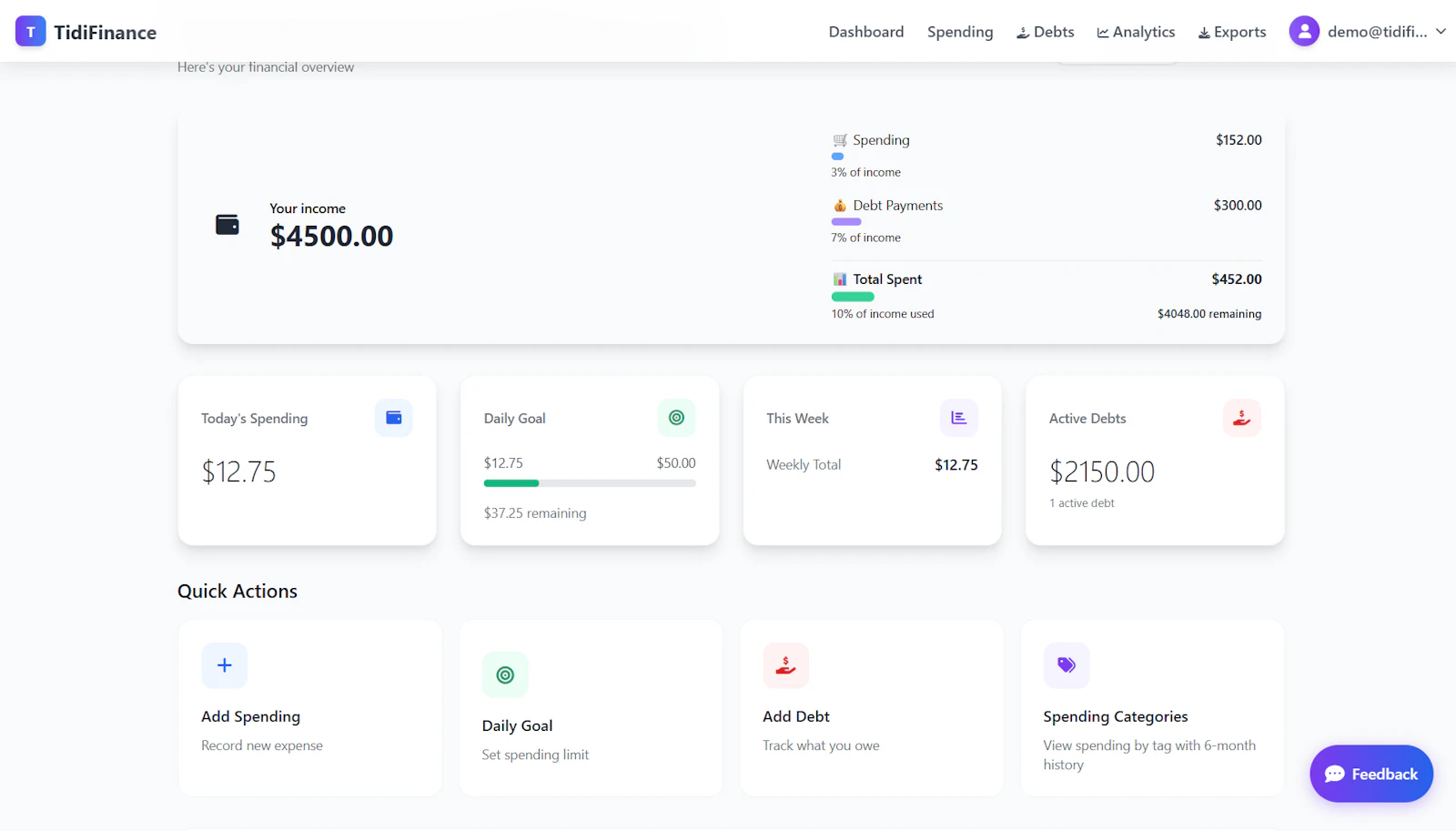 TidiFinance screenshot 3