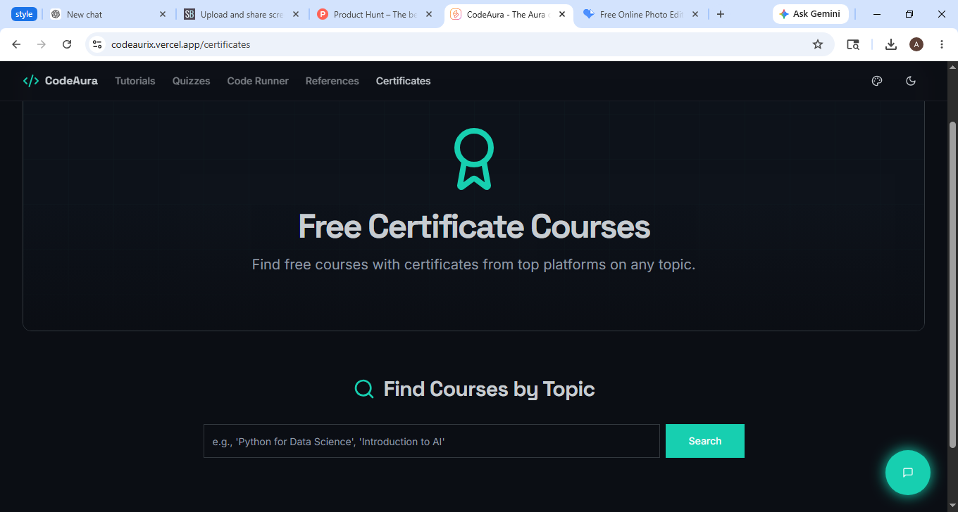 CodeAurix — Learn, Code, Build with AI gallery image