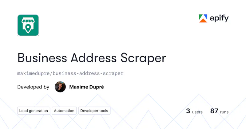 Business Address Scraper screenshot 1
