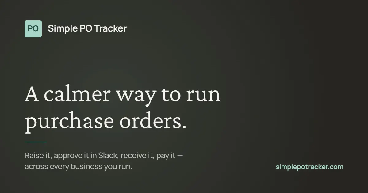 Simple PO Tracker gallery image