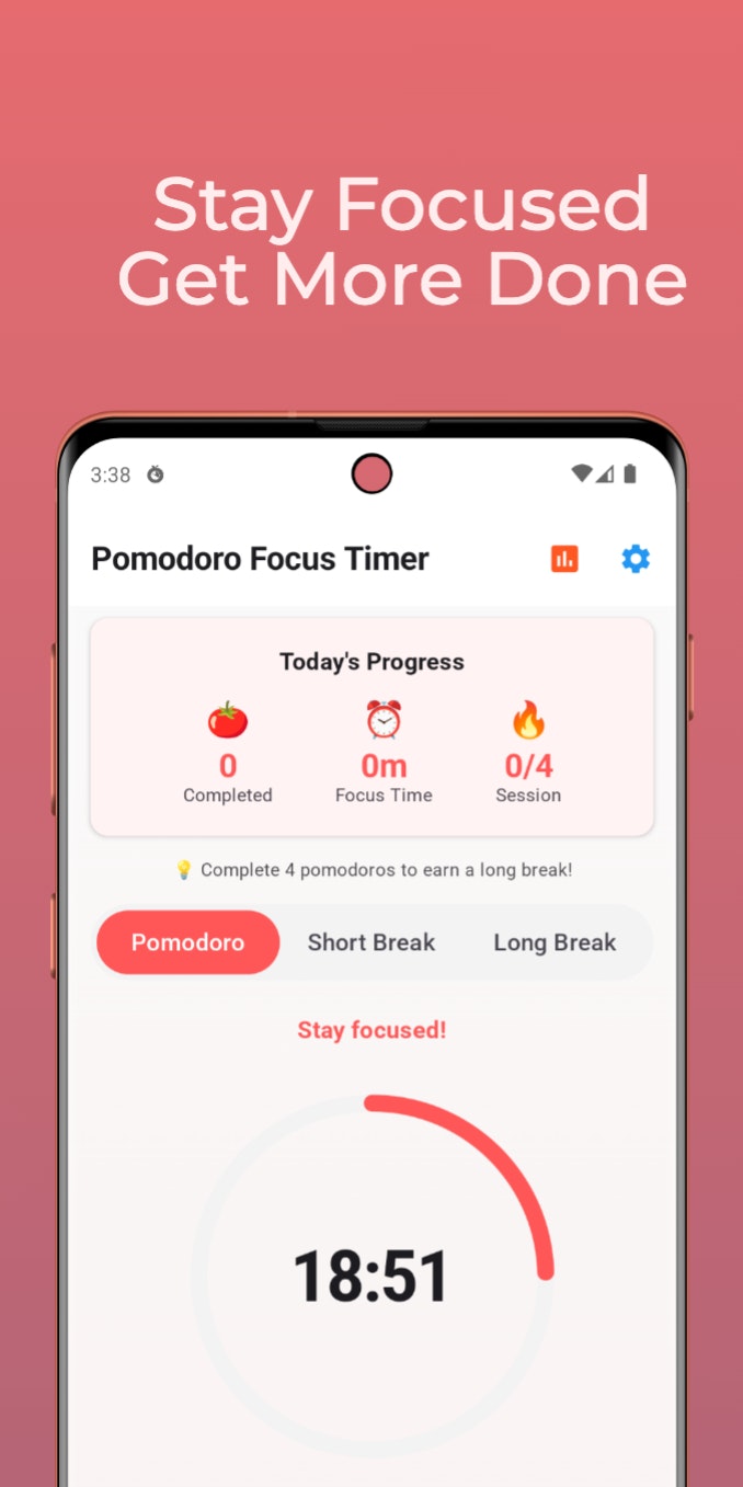 Média Minuterie de mise au point Pomodoro - Concentrez-vous mieux, un Pomodoro à la fois 1