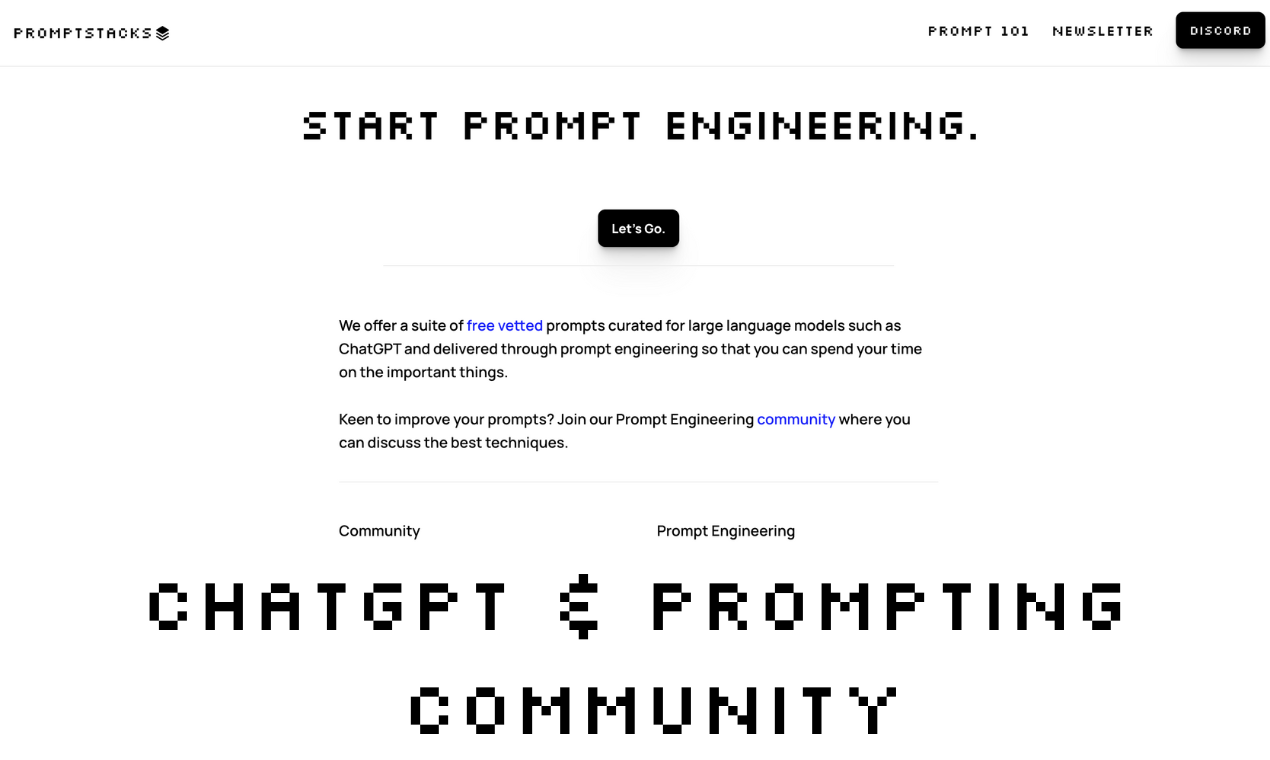 Promptstacks - Your ChatGPT prompt engineering community with free prompts  | Product Hunt