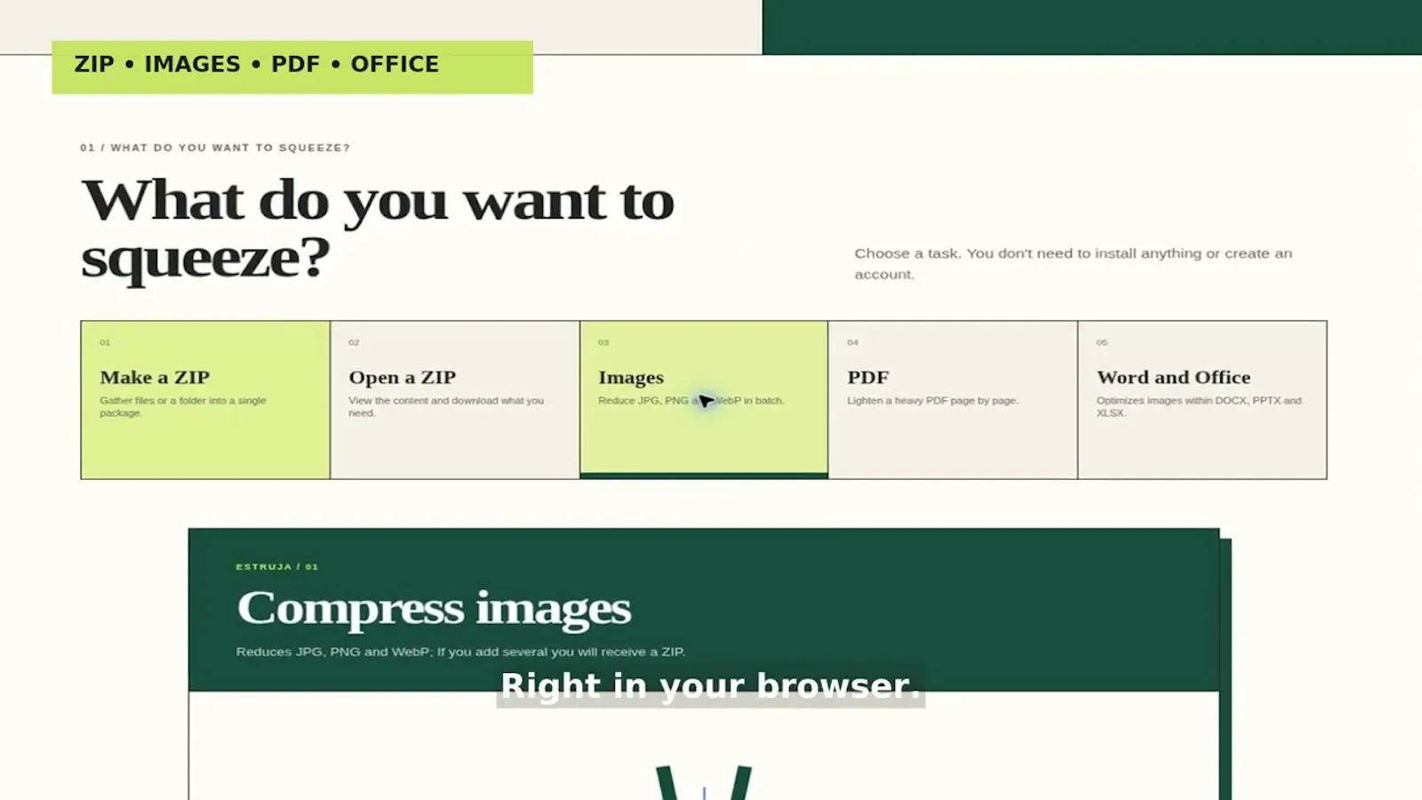 Estruja screenshot 1 (video preview)
