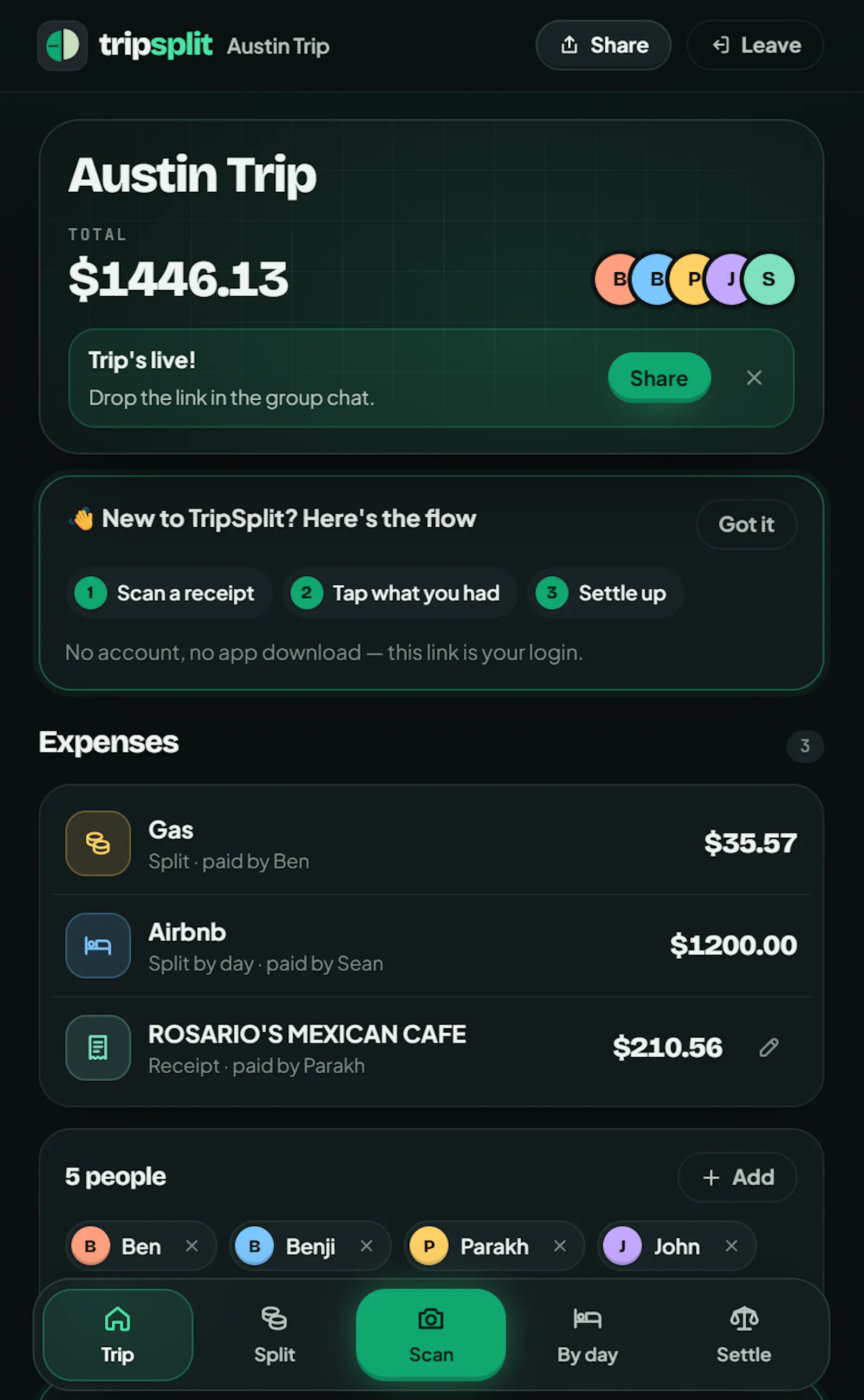 TripSplit screenshot 3
