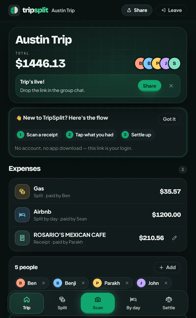 TripSplit screenshot 3