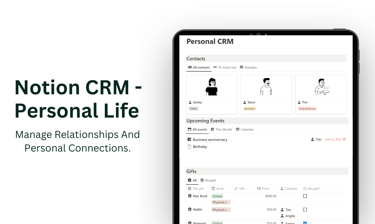 Kişisel yaşam için CRM kavramı - "Beni hatırla!"Bu CRM sizin için herkesi hatırlıyor. medya 1