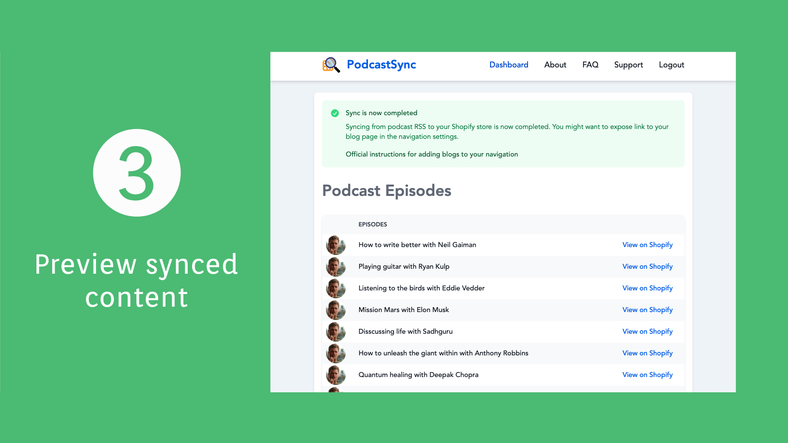 Podcast Sync media 4