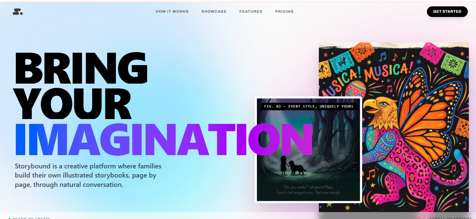 Storybound - Main product screenshot demonstrating key features and user interface