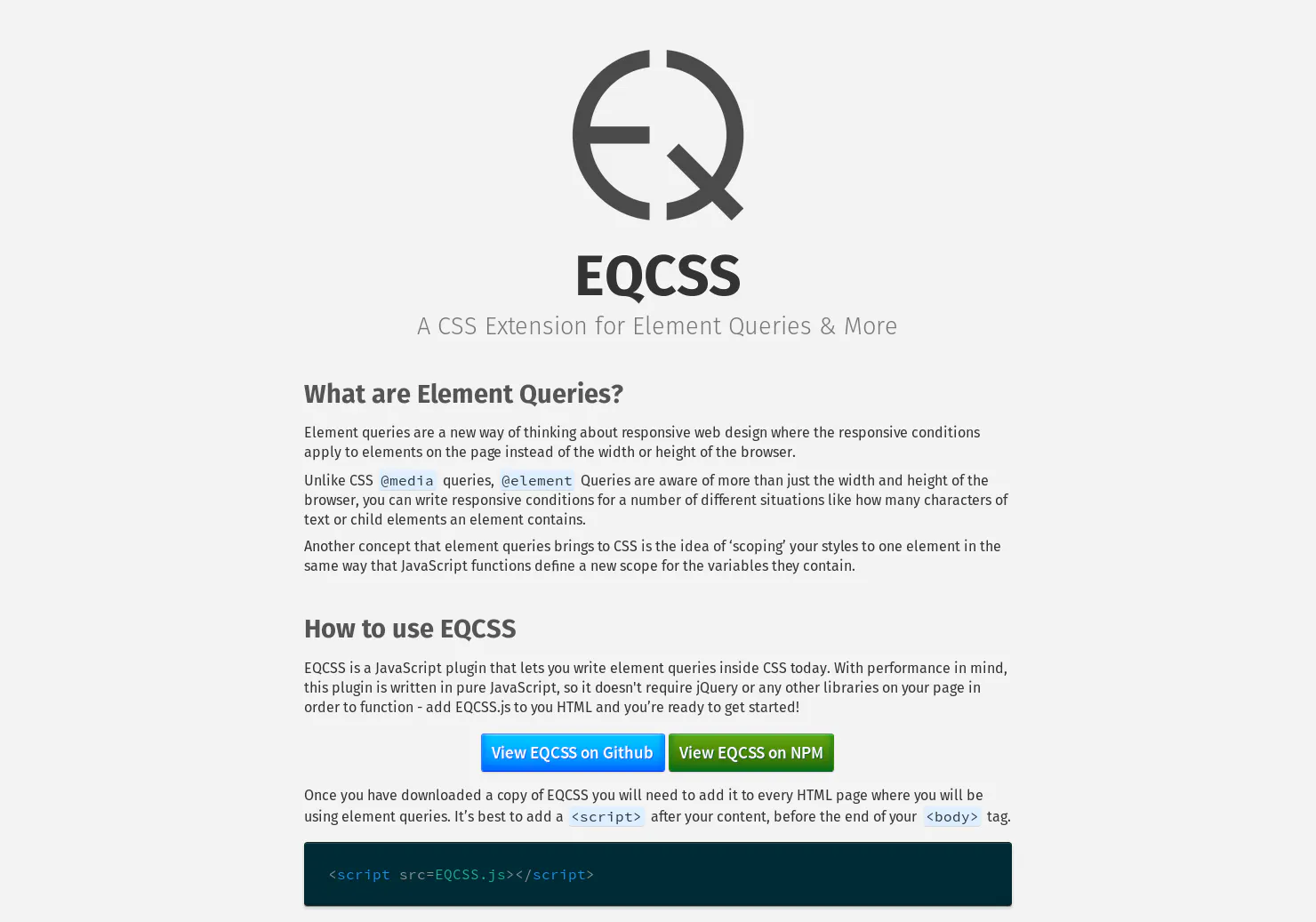 Element Queries