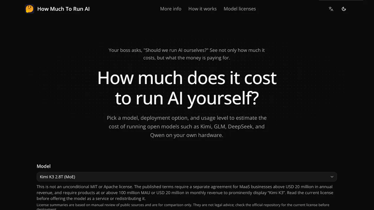 How Much to Run AI product