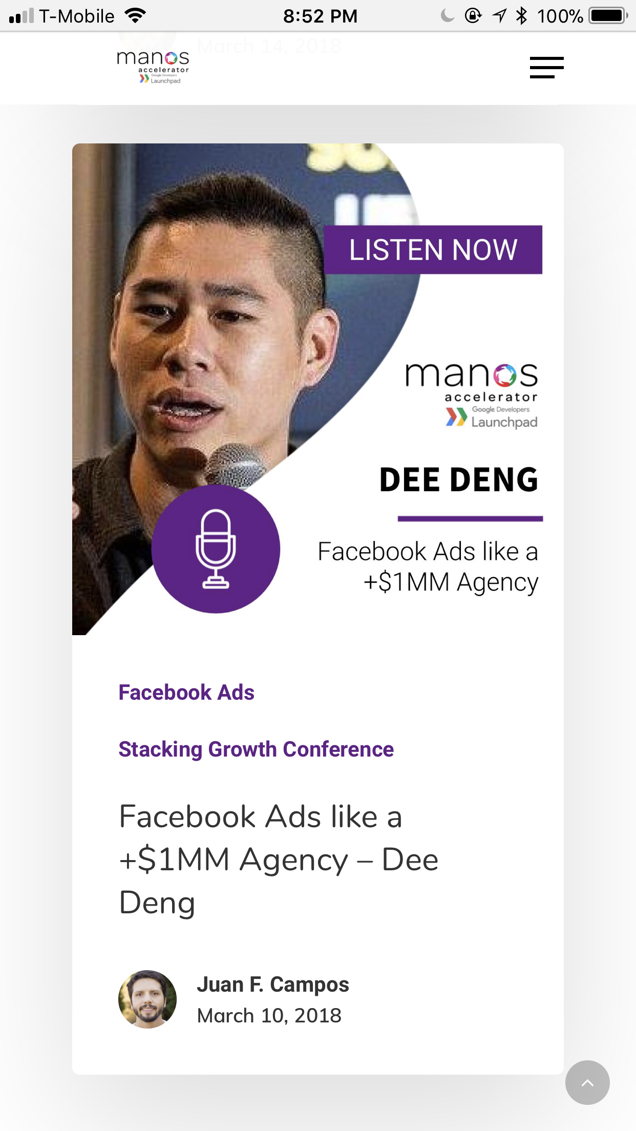 Manos Accelerator Podcast gallery image