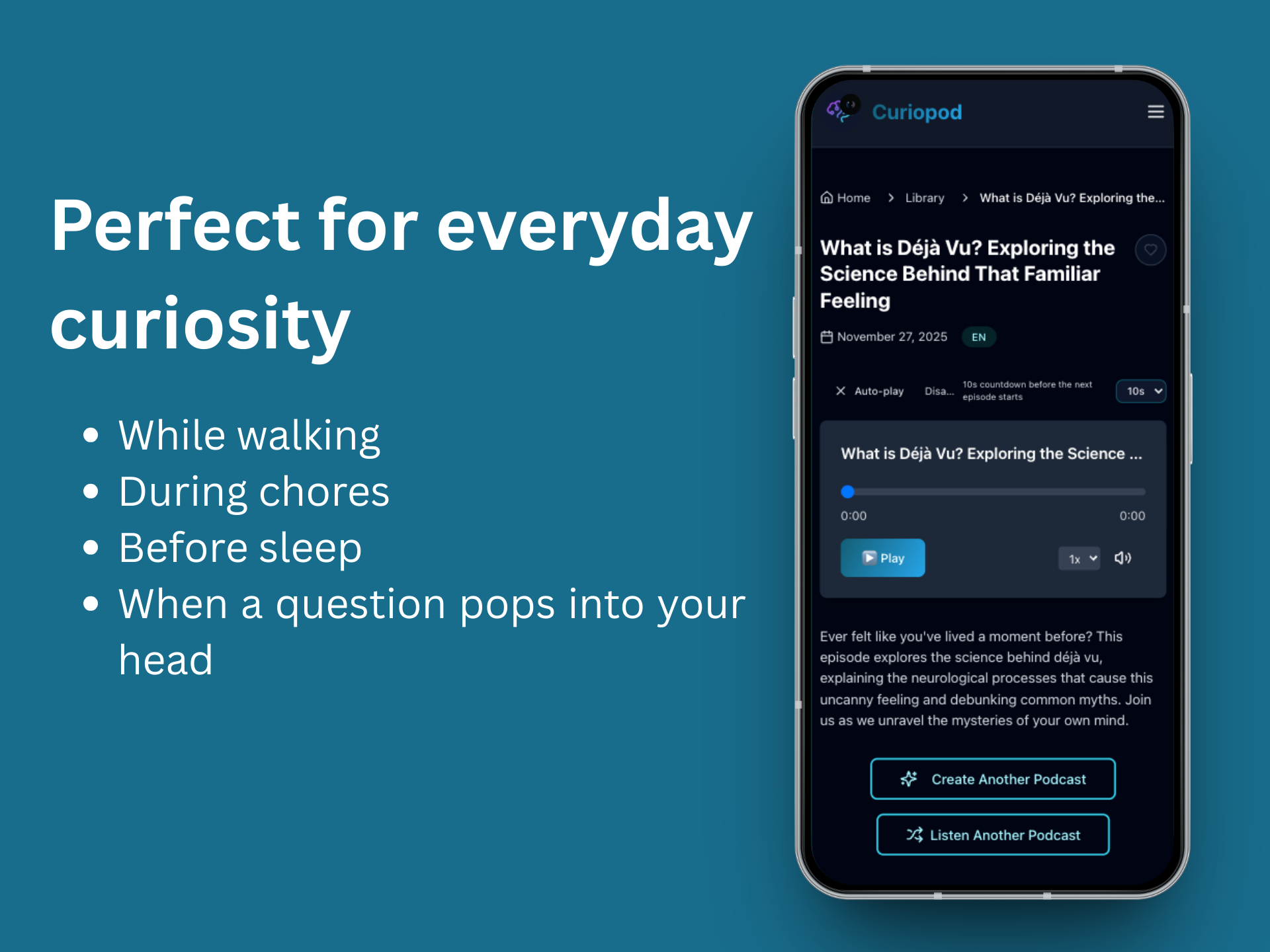 Curiopod - Screenshot 5 showing product features and functionality
