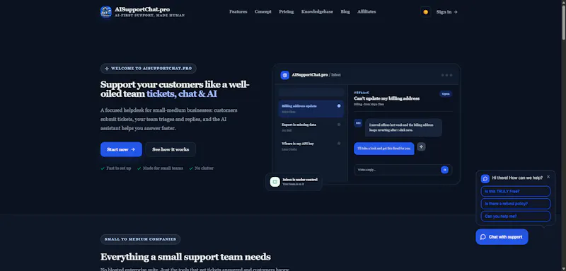 AISupportChat.pro Launch screenshot 3