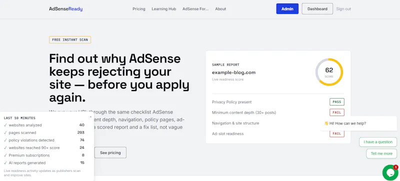 AdSense No More rejections screenshot 1
