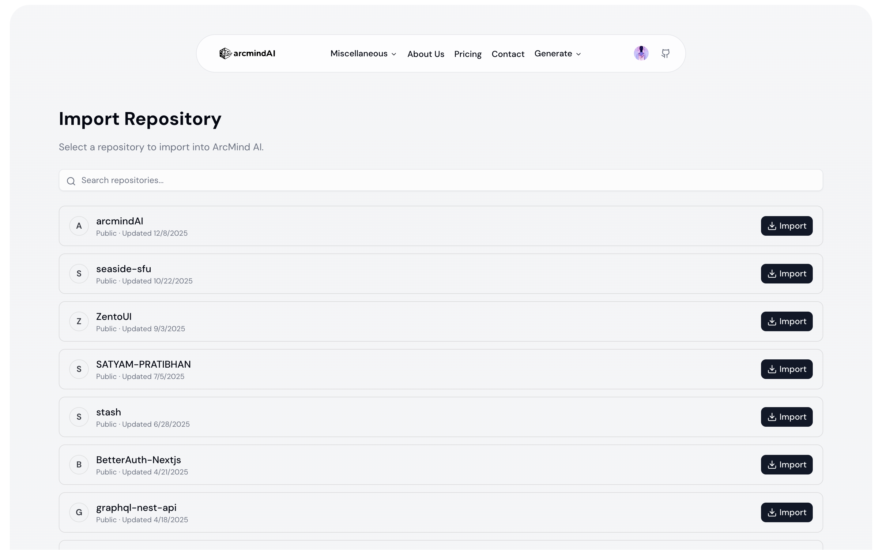 Arcmind AI - Screenshot 3 showing product features and functionality