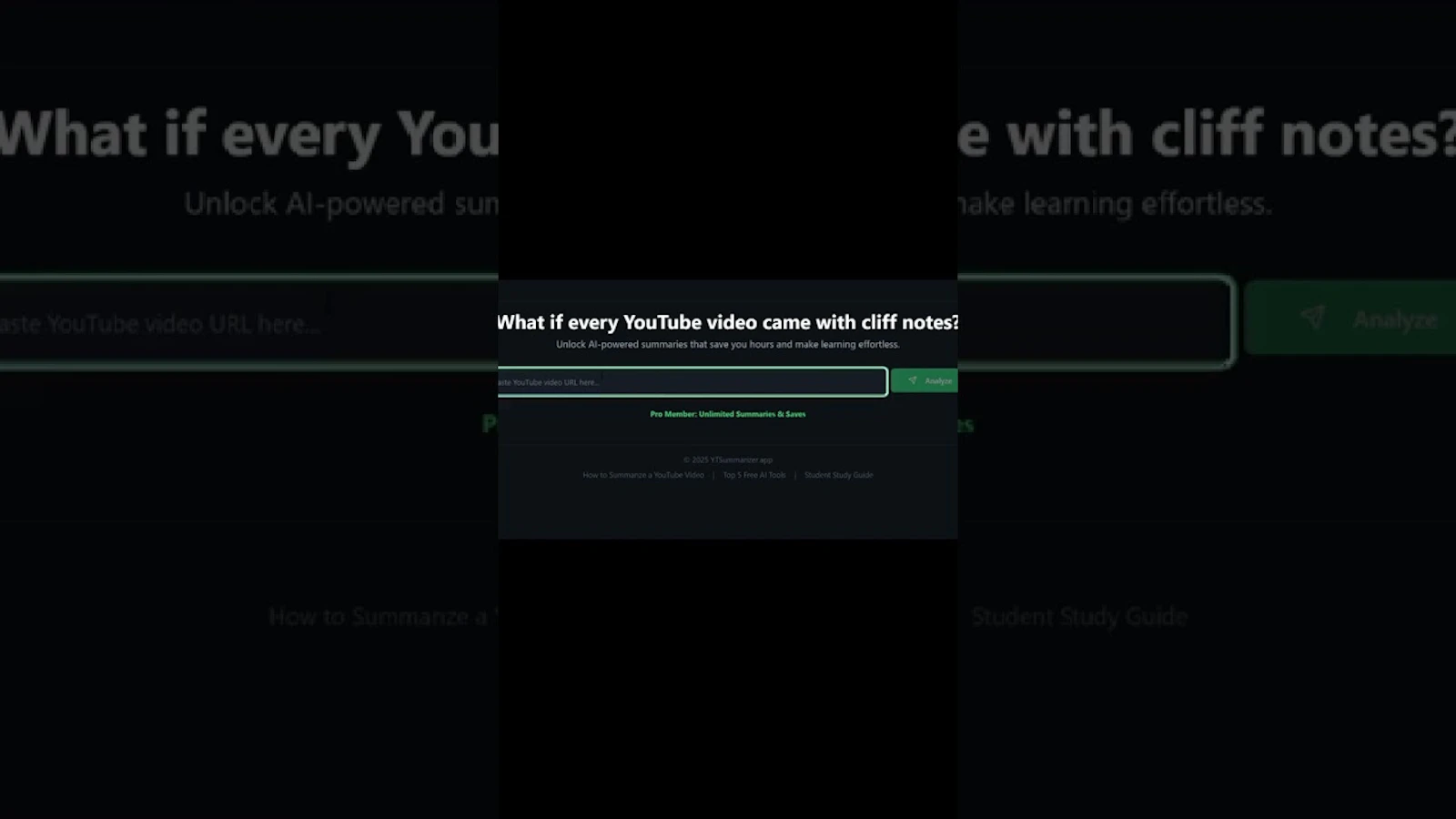 YTsummarizer 2.0  screenshot 1 (video preview)