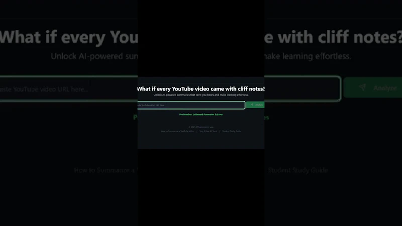 YTsummarizer 2.0  screenshot 1 (video preview)