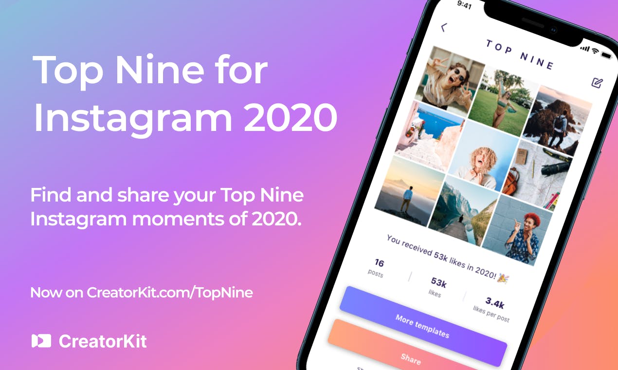 Top Nine For Instagram 2020 Find And Share Your Top Nine Instagram Posts Of 2020 Product Hunt