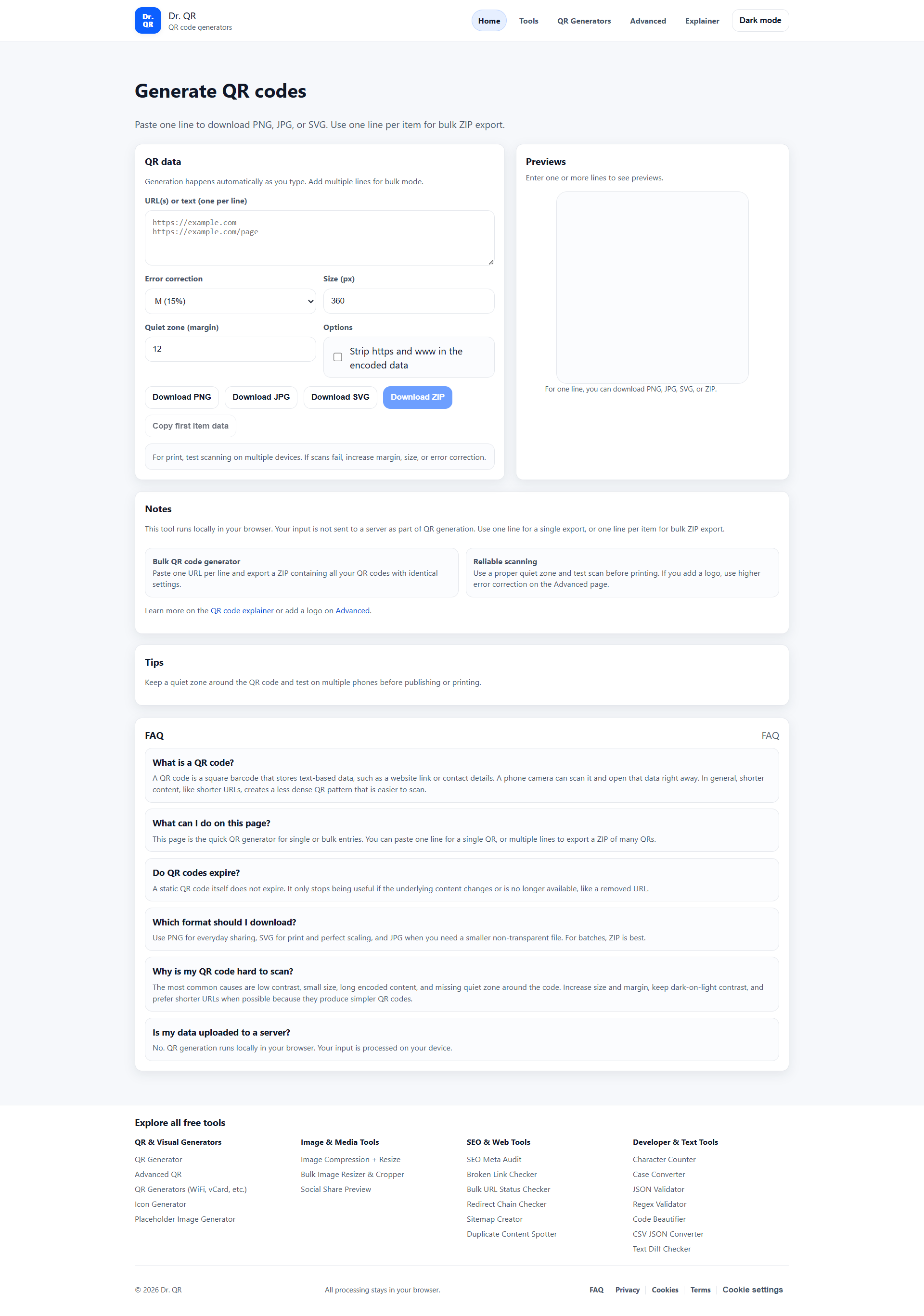 Dr. QR Tools - Screenshot 3 showing product features and functionality