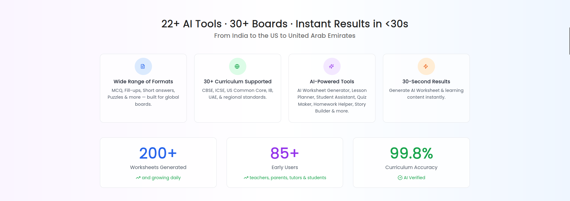 Média AIWorksheetPro - 22 outils d'étude AI - Feuilles de travail instantanées et outils d'étude pour les classes 1-10 4
