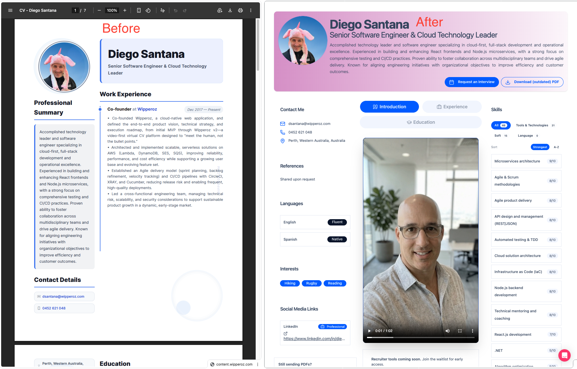 Wipperoz Virtual CV gallery image